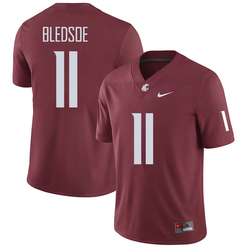 Men #11 John Bledsoe Washington State Cougars College Football Jerseys Sale-Crimson - Click Image to Close